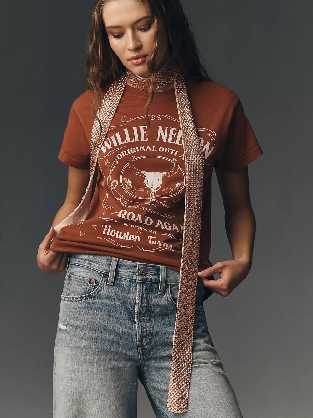 Daydreamer LetLuv Cotton Willie Nelson Tee Whiskey Label Sold Out HTF